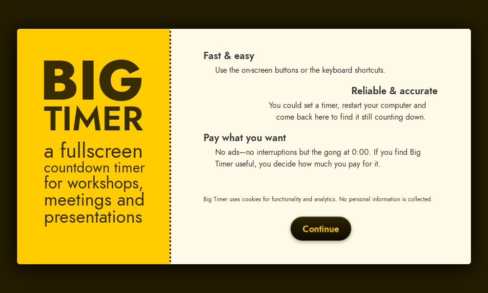 Screenshot of Big Timer