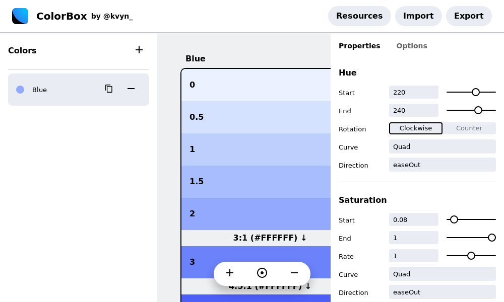 Screenshot of ColorBox