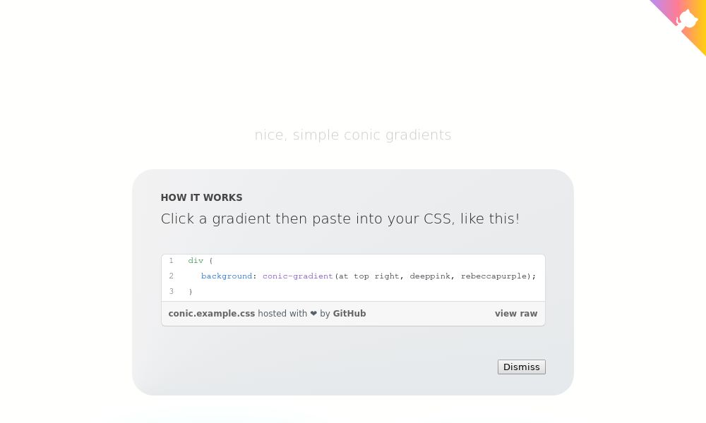 Screenshot of Conic.Style