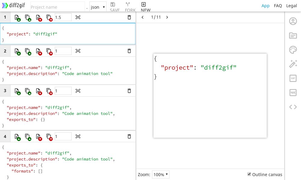 Screenshot of diff2gif