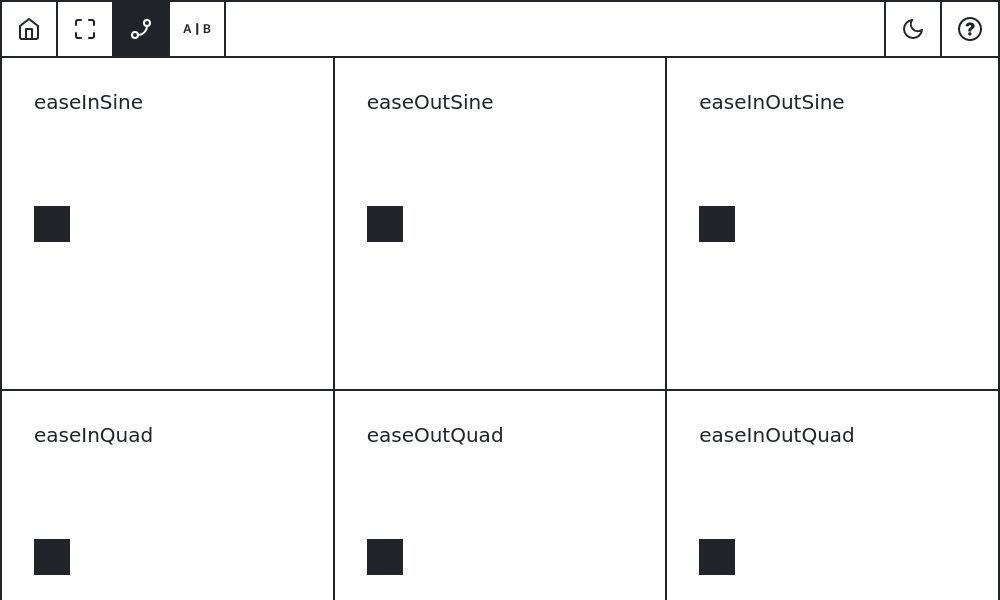 Screenshot of Easings