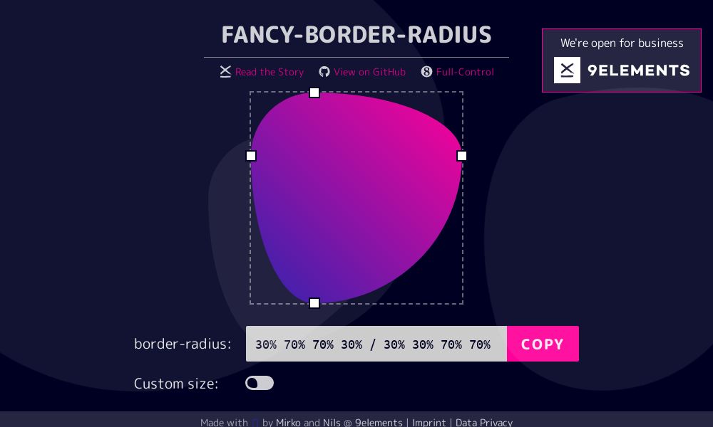 Screenshot of Fancy-Border-Radius