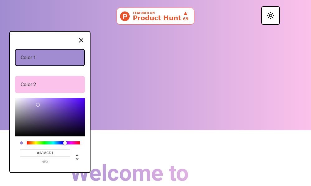Screenshot of Gradientos