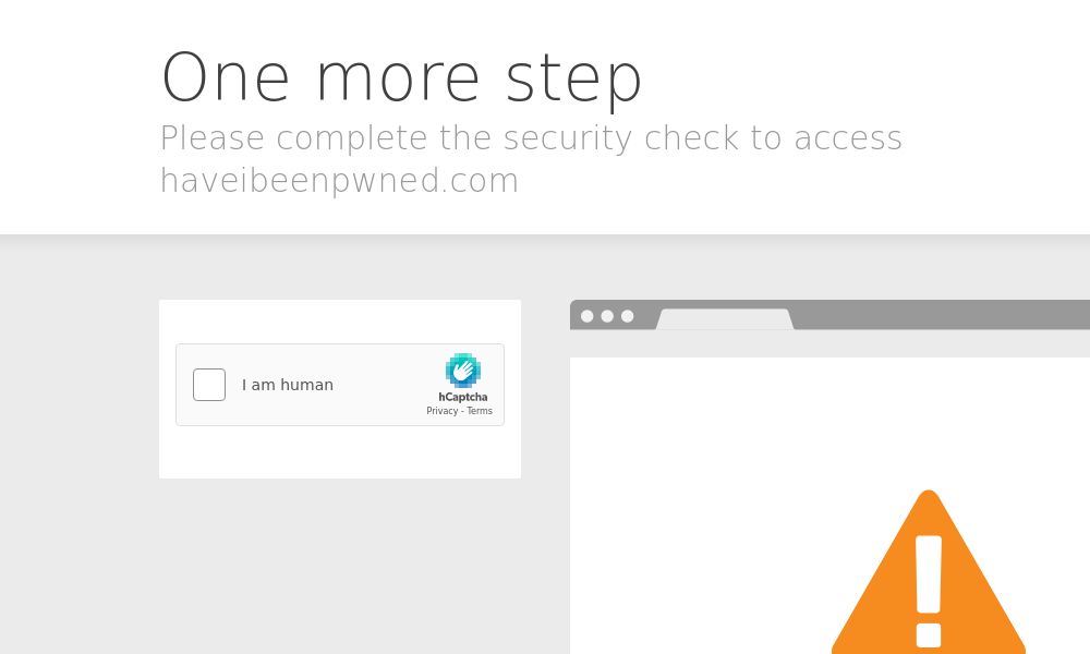Screenshot of Have I Been Pwned (HIBP)