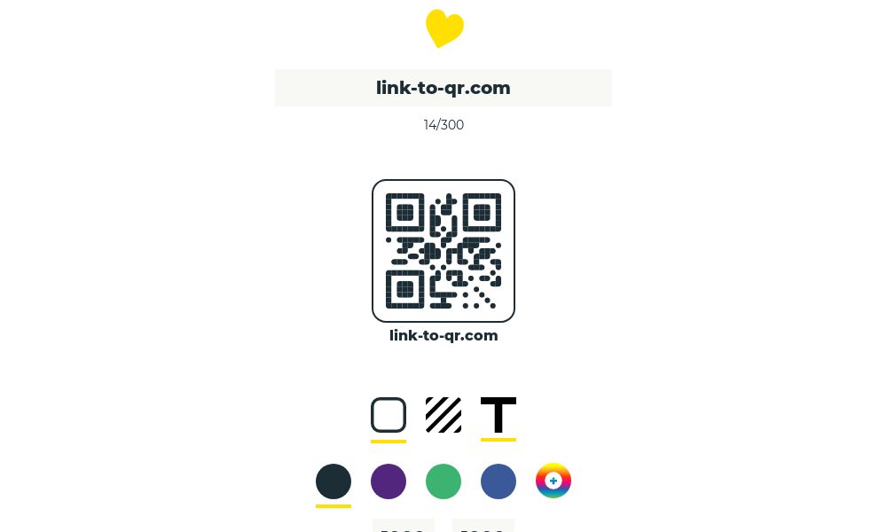 Screenshot of link-to-qr