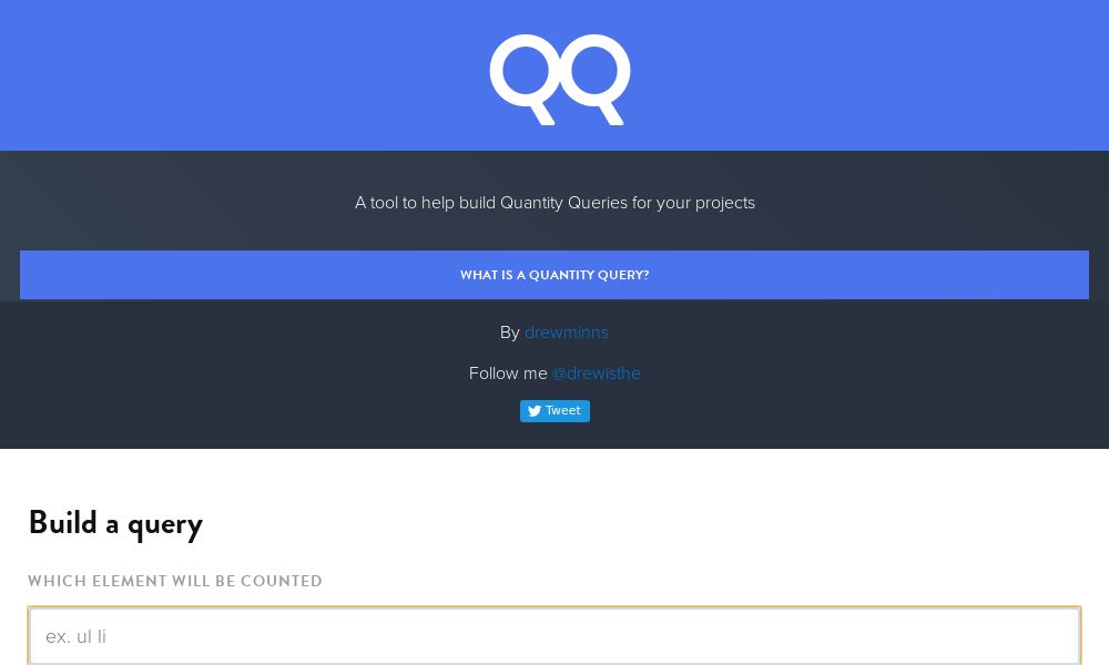 Screenshot of Quantity Queries