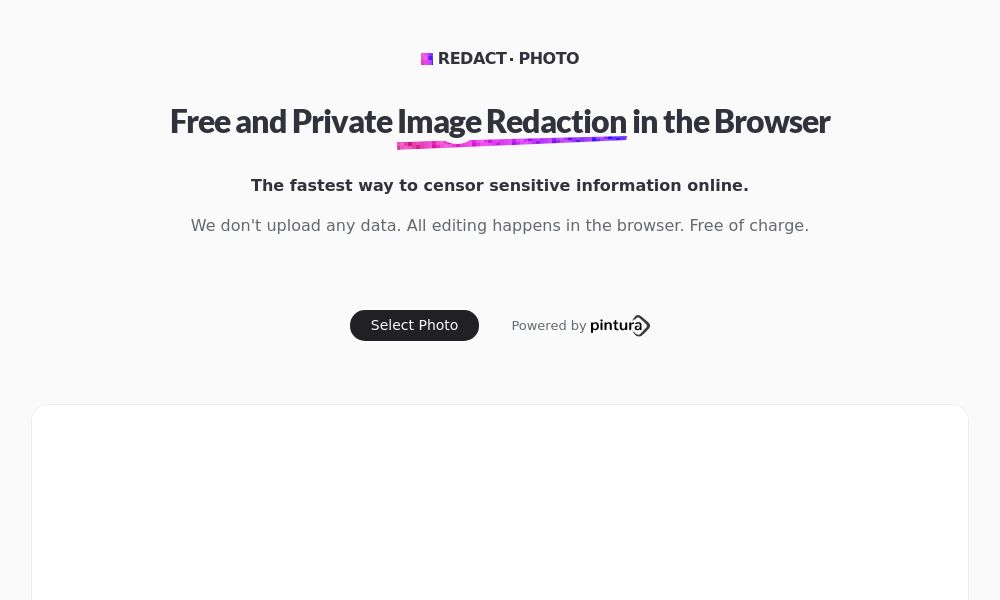 Screenshot of Redact Photo