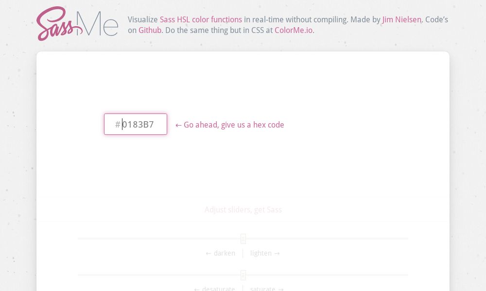 Screenshot of SassMe