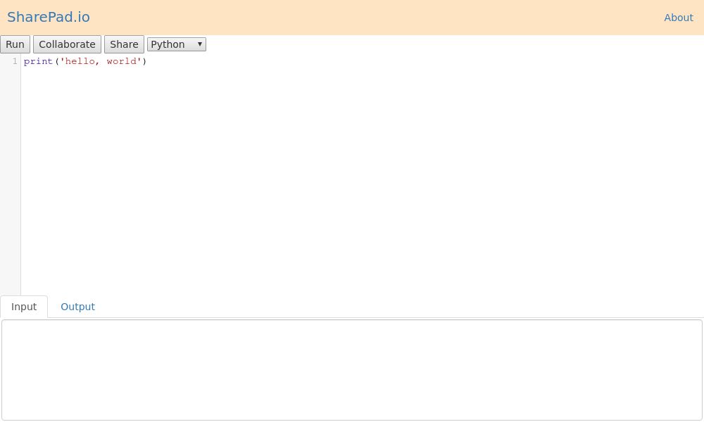 Screenshot of SharePad.io