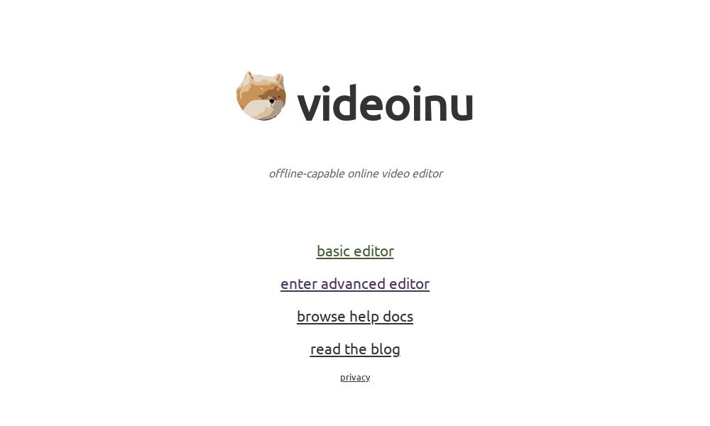 Screenshot of videoinu