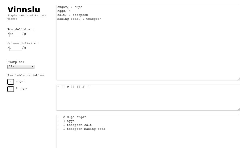 Screenshot of Vinnslu
