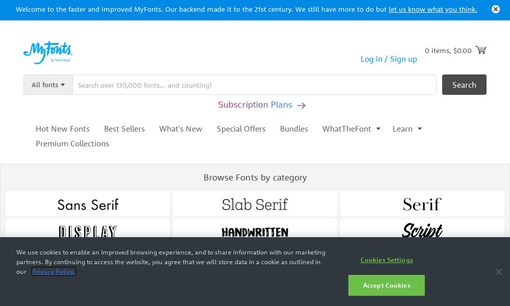 Screenshot of WhatTheFont